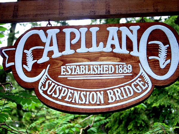 Capilano Suspension Bridge sign